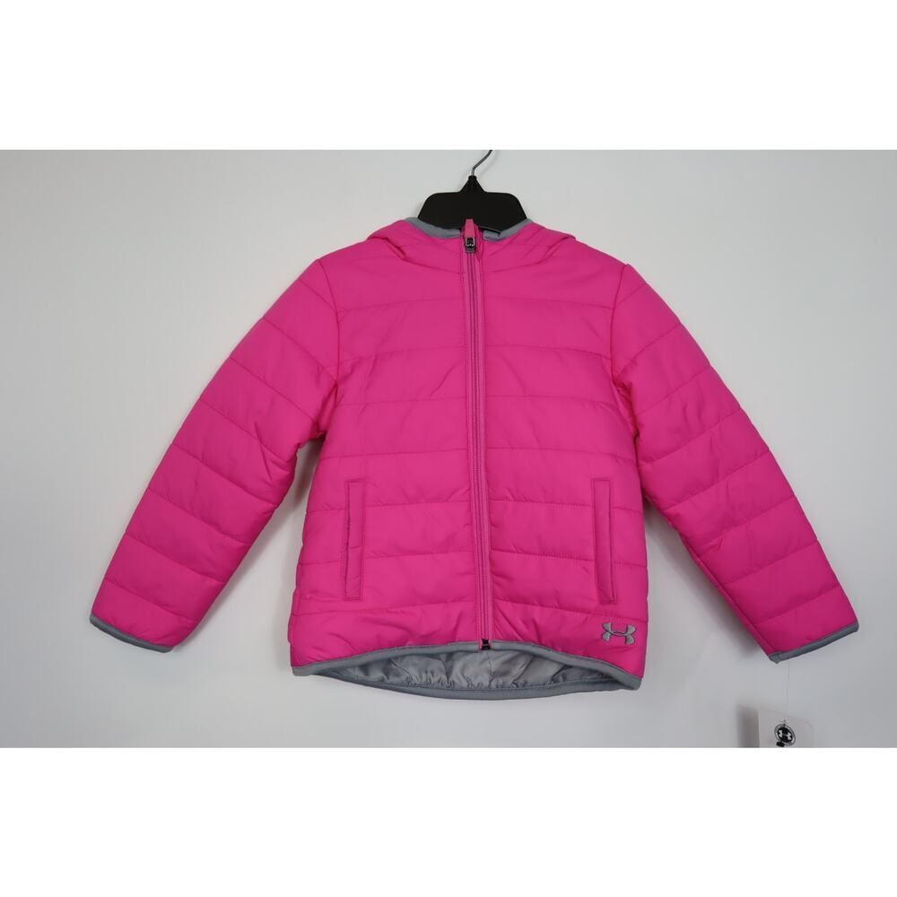 Under Armour Rebel Pink All-season Performance Hooded Jacket Size 3T